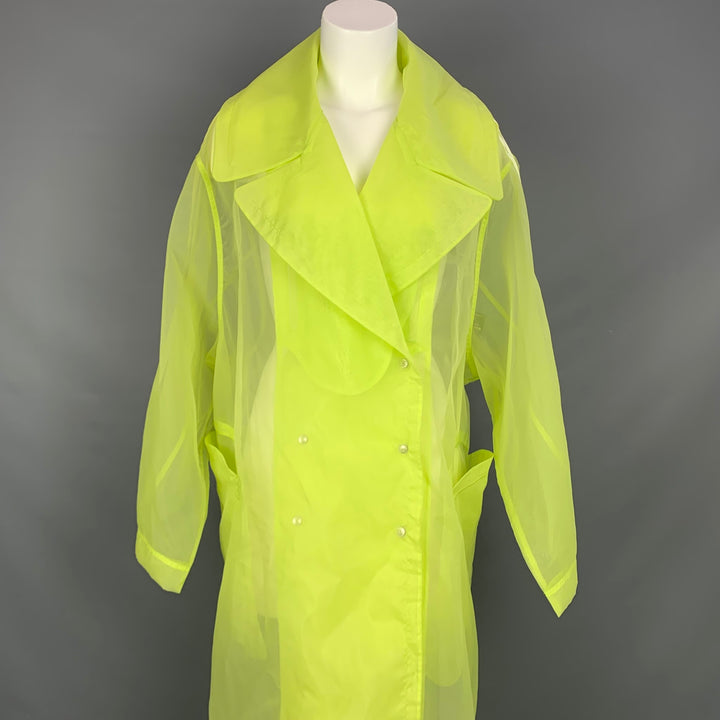 ADIDAS x IVY Park Size S Yellow Sheer Nylon Organza Oversized Coat