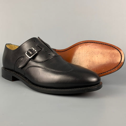 MICHAEL BASTIAN Size 8.5 Black Leather Monk Strap Lace Up Shoes
