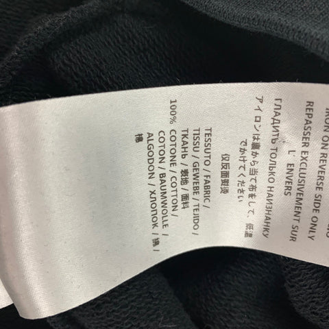 ALEXANDER MCQUEEN Size M Black Silver Embroidery Cotton Crew-Neck Pullover
