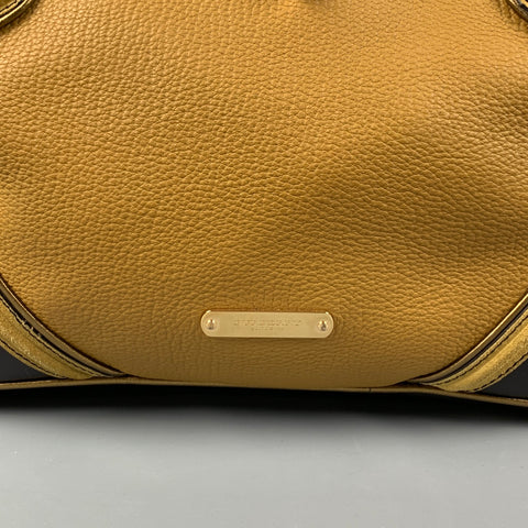 BURBERRY PRORSUM Bolso satchel Earlsburn de cuero en marrón oscuro ámbar