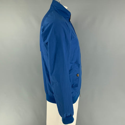 BARACUTA Chaqueta con cremallera de poliéster y algodón azul talla L