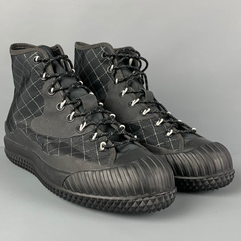 CONVERSE x SLAM JAM BOSEY Size 9 Black Silver Nylon High Top Sneakers