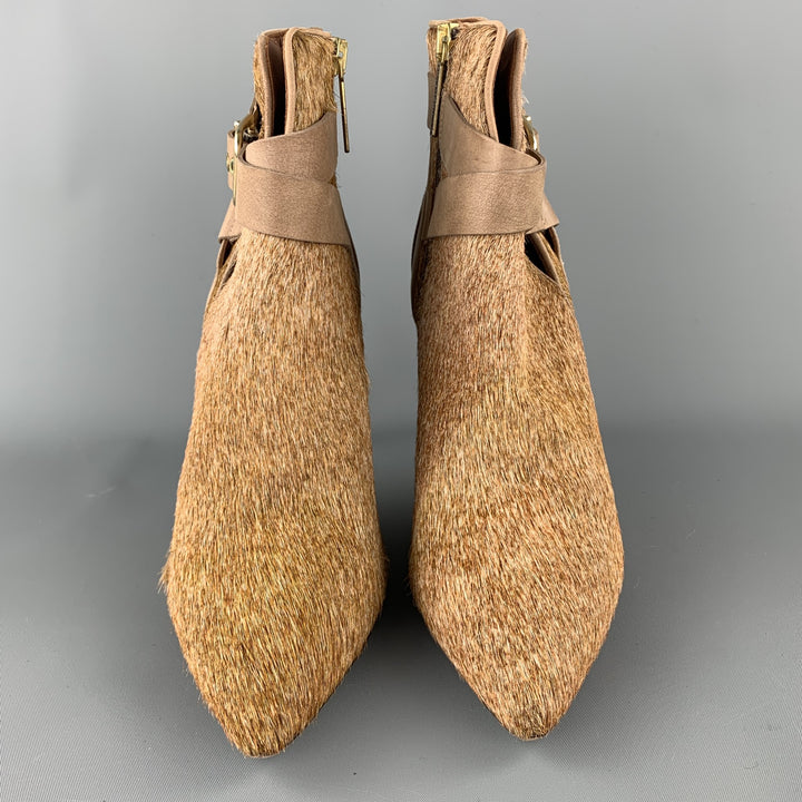 DONALD J PLINER Size 7 Tan Leather Ankle Boots