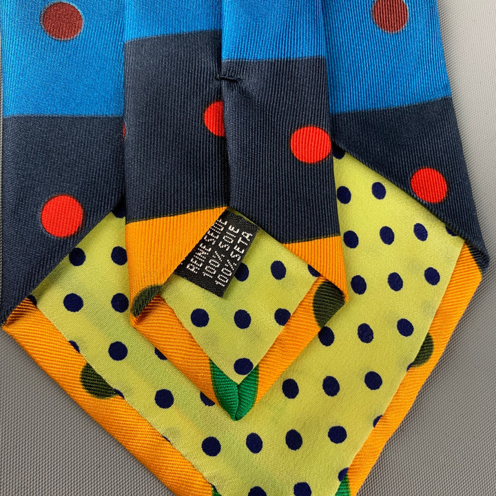 GENE MEYER Multi-Color Stripe Silk Tie