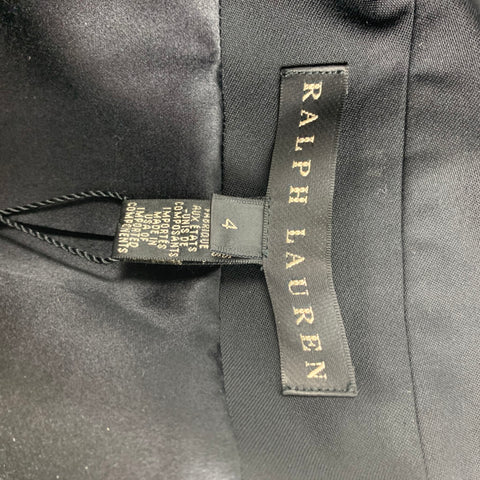 RALPH LAUREN Black Label Talla 4 Chaqueta de cola de lana negra Blazer