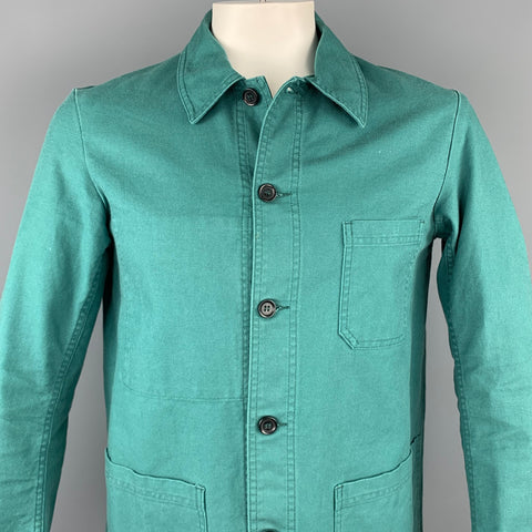 VETRA Size XL Teal Cotton Patch Pocket Worker Jacket