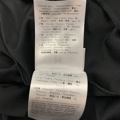 M MISSONI Size 12 Black Knitted Short Sleeve A-line Dress