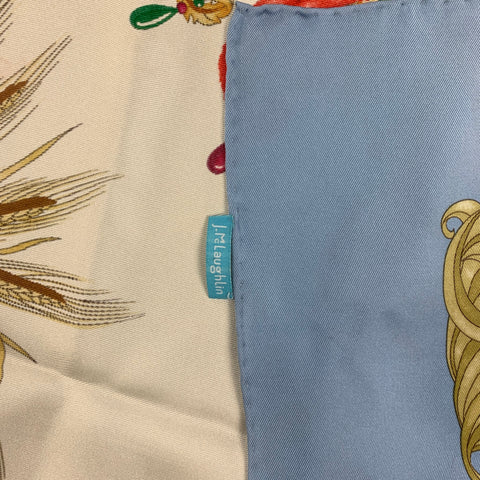 J.McLAUGHLIN Multi-Color Floral Silk Twill Scarf