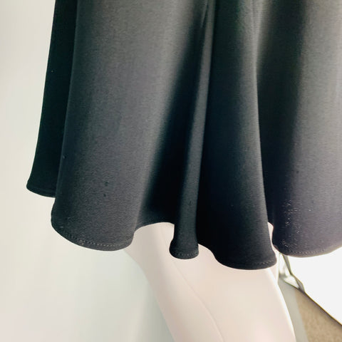STELLA McCARTNEY Taille 2 Robe dos nu en mélange de viscose noire au-dessus du genou