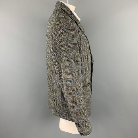 45rpm Size L Grey Glenplaid Cotton Notch Lapel Sport Coat