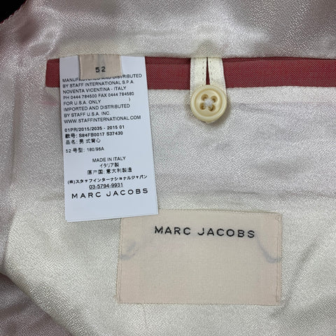 MARC JACOBS Size 44 Salmon Wool Notch Lapel 3 Piece Suit