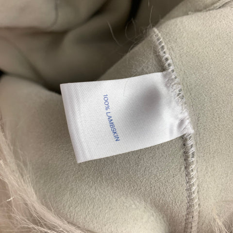 RAEY Size XL Cream Curly Lamb Shearling Coat