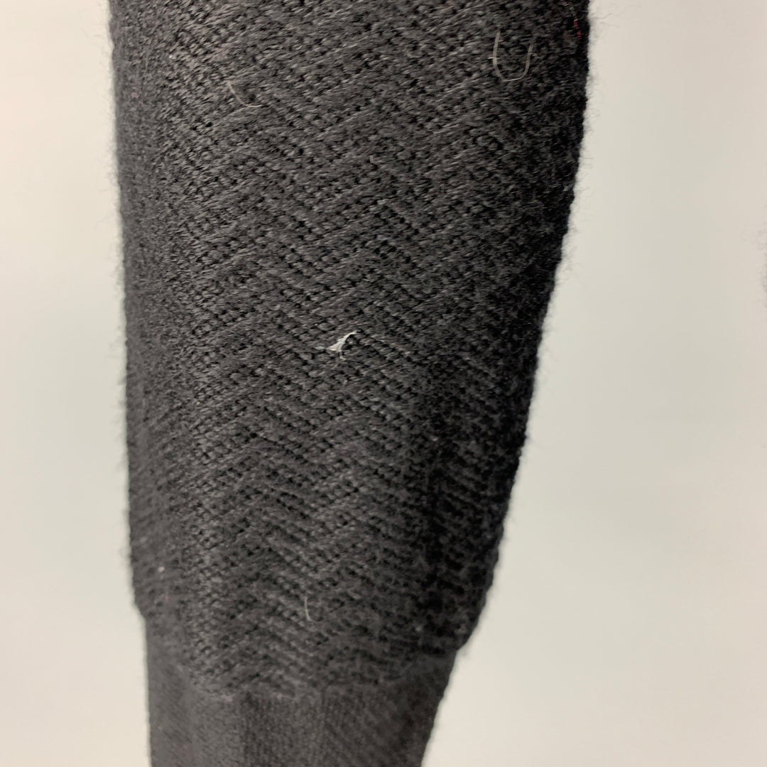 DIOR HOMME Talla XS Jersey de punto de lana virgen con cuello en V negro
