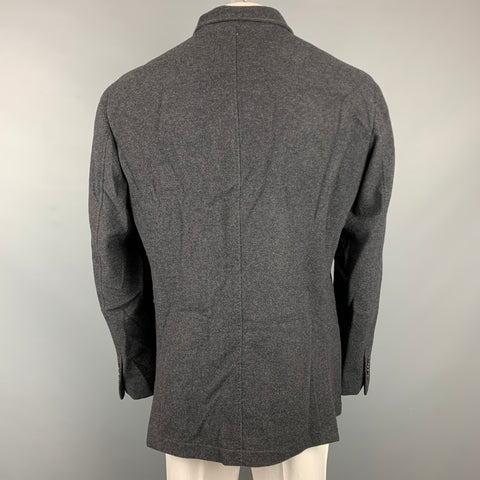 BRUNELLO CUCINELLI Size XXL Charcoal Wool / Cashmere Jacket