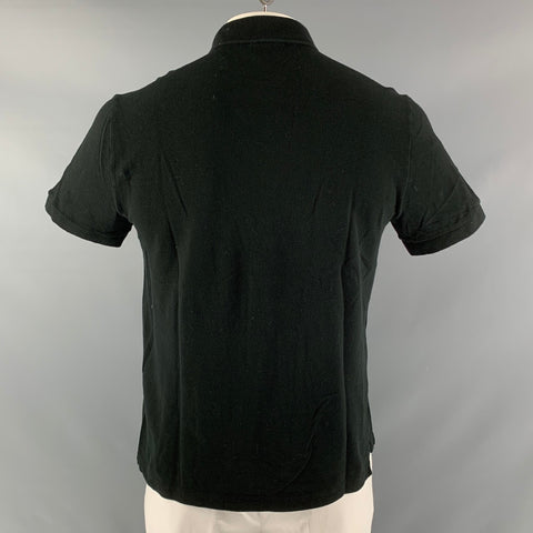 LACOSTE Size XL Black Cotton Polo