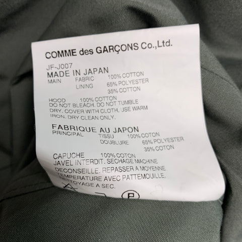 JUNYA WATANABE AW10 Runway Size L Green Cotton Military Coat
