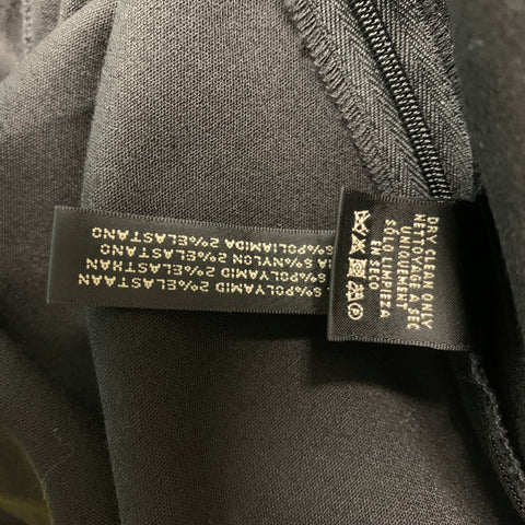 RALPH LAUREN BLACK LABEL Size 12 Black Wool Blend Solid Straight Dress Pants