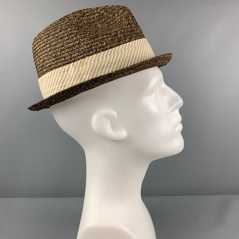 GOORIN BROTHERS Size S Brown Yellow Woven Cotton Straw Hat