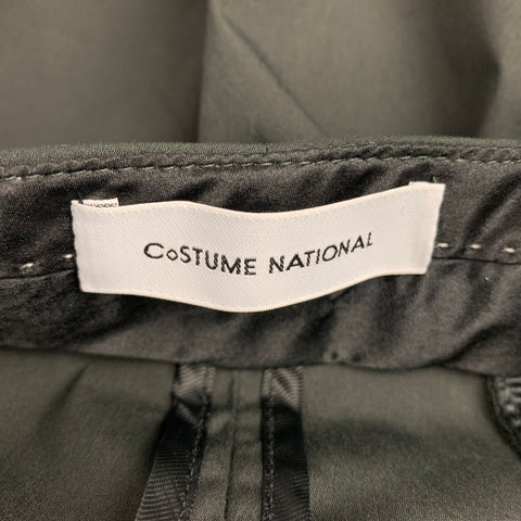 CoSTUME NATIONAL Size 4 Black Cotton Blend Narrow Leg Dress Pants