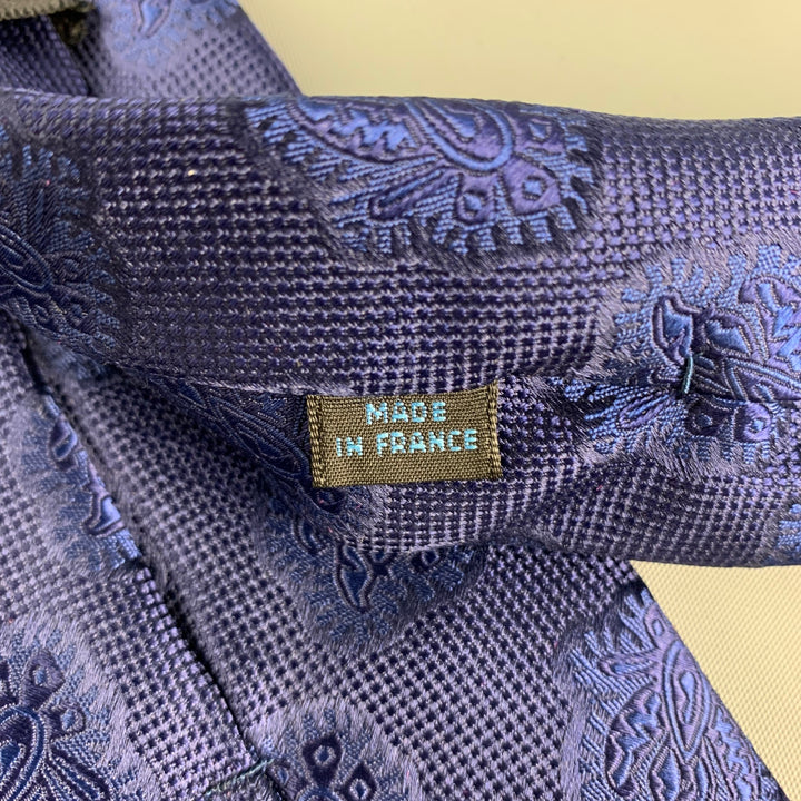 CHARVET Navy Two Tone Silk Tie