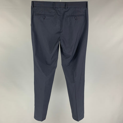 THE KOOPLES Size 32 Navy Stripe Wool Zip Fly Dress Pants