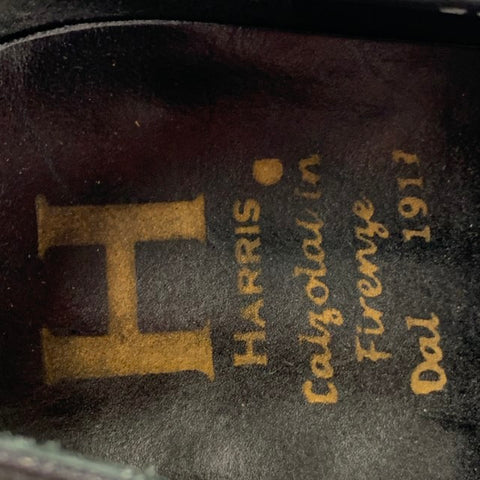 CALZOLERIA HARRIS Taille 12 Chaussures à lacets en cuir perforé noir
