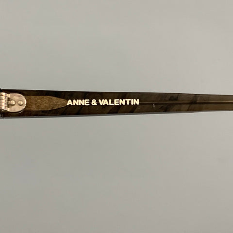 ANNE & VALENTIN Gray Marbled Acetate Coltrane Frames