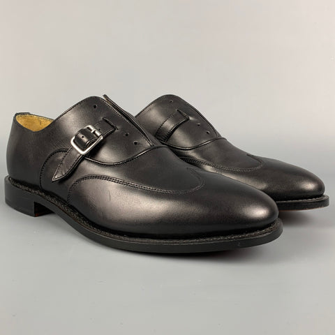 MICHAEL BASTIAN Size 8.5 Black Leather Monk Strap Lace Up Shoes