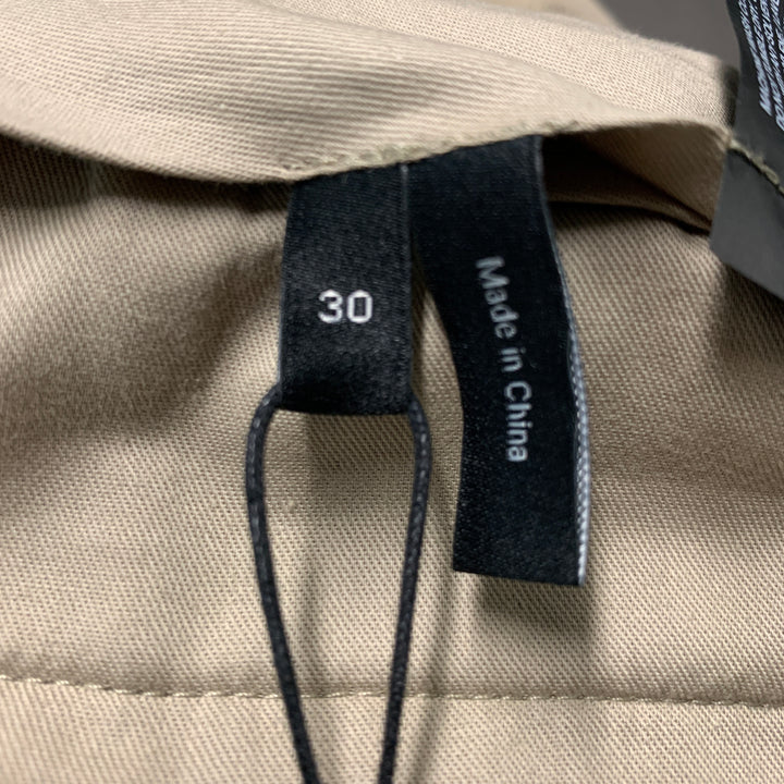 THEORY Size 30 Brown Khaki Cotton Flat Front Dress Pants