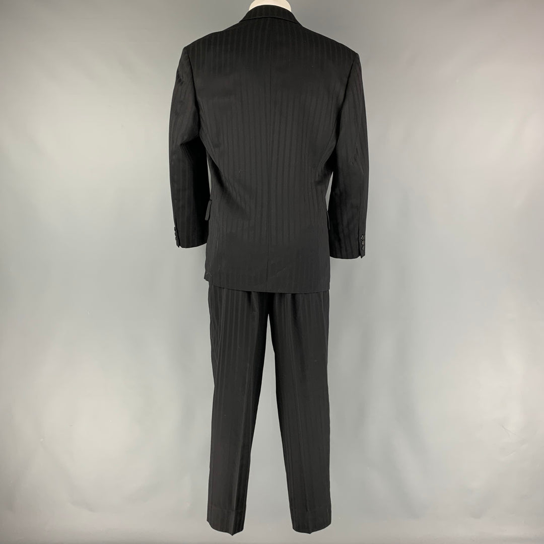 MATSUDA  Size S Black Stripe Wool Double Breasted 30 29 Suit