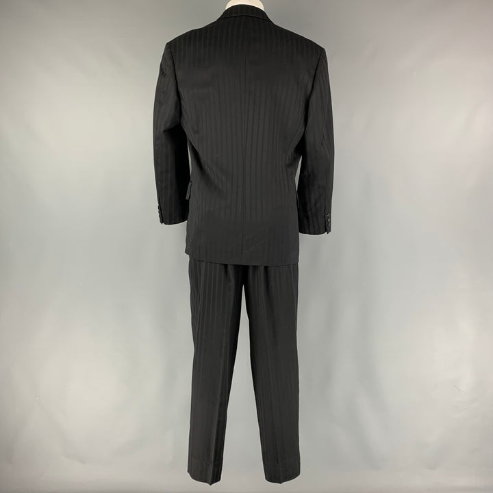 MATSUDA  Size S Black Stripe Wool Double Breasted 30 29 Suit
