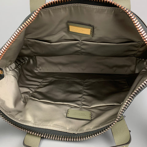CALVIN KLEIN COLLECTION Olive Leather Rectangle Cross Body Bag