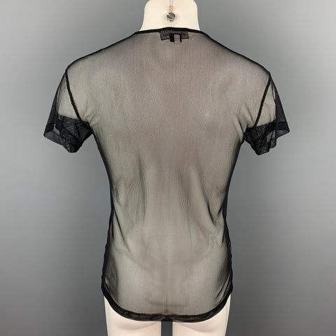JOHN BARTLETT Taille S T-shirt Col Rond Mesh Polyamide / Nylon Noir