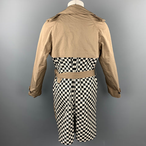 NICK WOOSTER x PAUL & SHARK Size M Tan Mixed Fabrics Polyester / Nylon Belted Trenchcoat