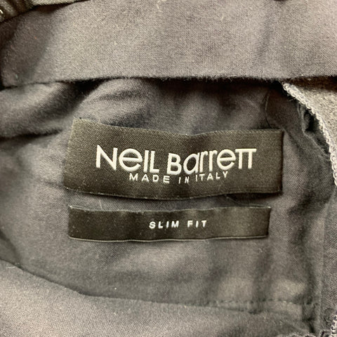 NEIL BARRETT Size 34 Grey Wool Lycra Single Breasted Suit
