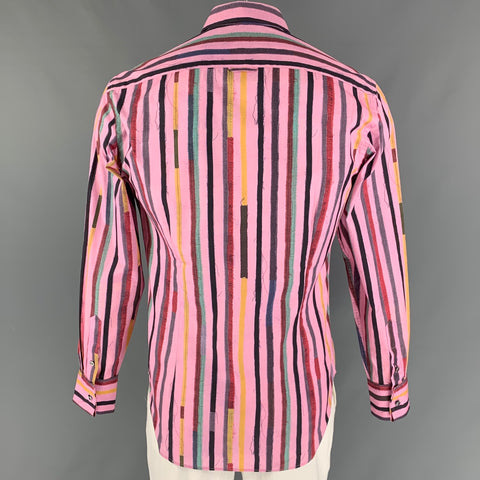 PS by PAUL SMITH Size L Multi-Color Stripe Cotton French Cuff Long Sleeve Shirt