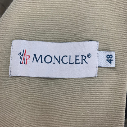 MONCLER Size 32 Navy Blue Virgin Wool Pleated Dress Pants