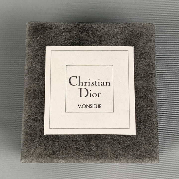 Pince à cravate en métal monogramme CHRISTIAN DIOR or noir
