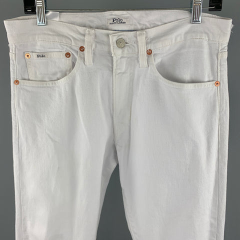POLO by RALPH LAUREN The Sullivan Talla 30 Jeans Blanco Algodón / Elastano