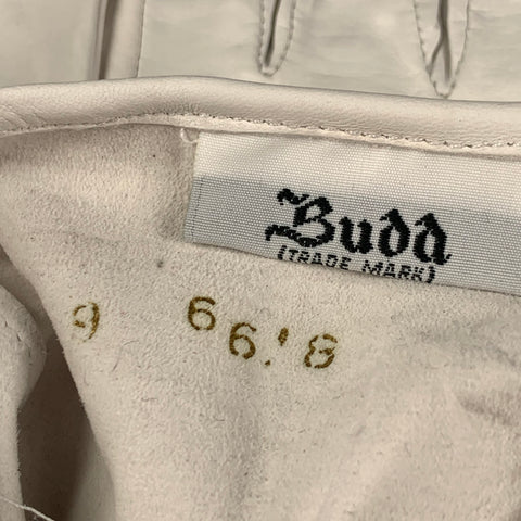BUDD Size 9 White Leather Gloves
