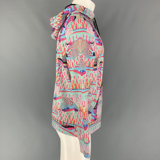 MARCELO BURLON Sudadera con capucha abstracta de algodón y poliéster multicolor Talla S