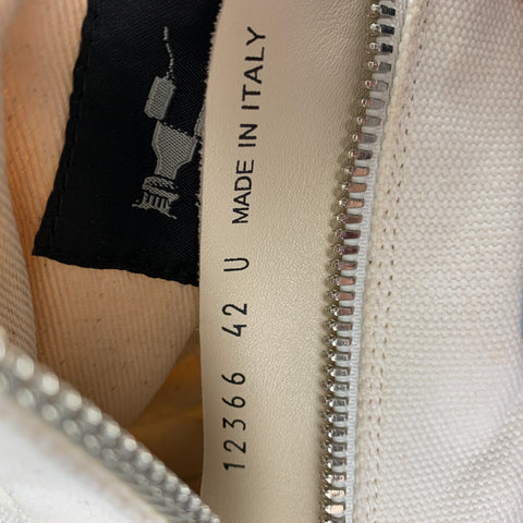 DRKSHDW Size 9 White Canvas High Top Sneakers