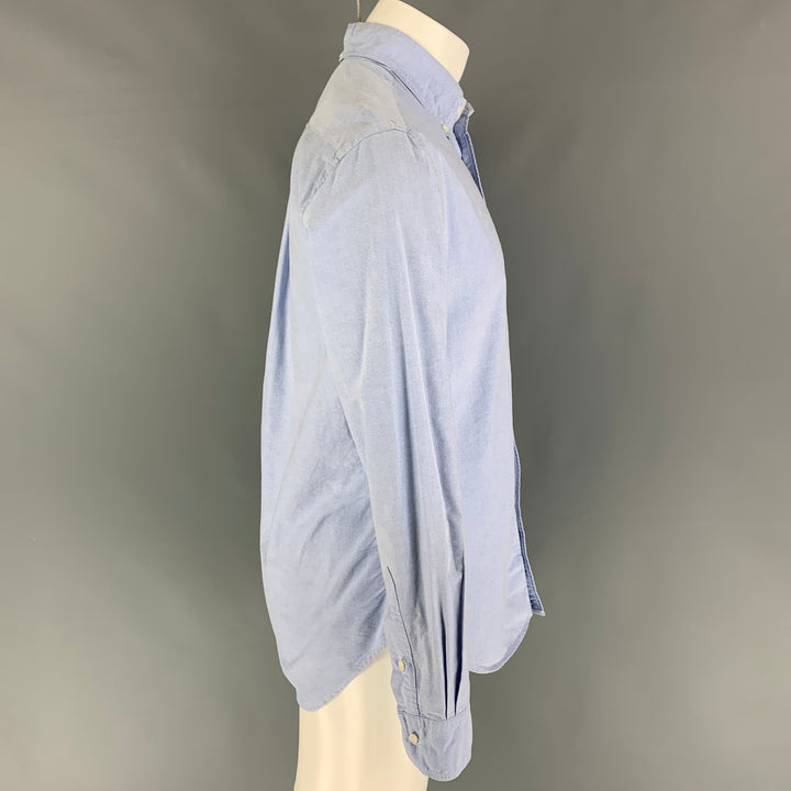GITMAN BROS Size M Light Blue Cotton Button Up Long Sleeve Shirt