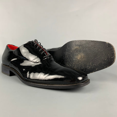 BARNEY'S NEW YORK Taille 12 Chaussures à lacets en cuir verni noir