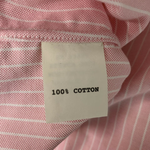 BLACK FLEECE Size L Pink Stripe Cotton Button Down Long Sleeve Shirt