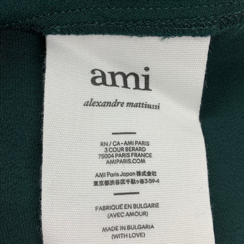 AMI by ALEXANDRE MATTIUSSI Size S Forest Green Viscose Long Sleeve Shirt