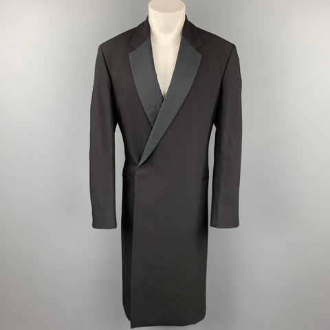 PAUL SMITH Size M Black Wool / Polyamide Double Breasted Tuxedo Coat