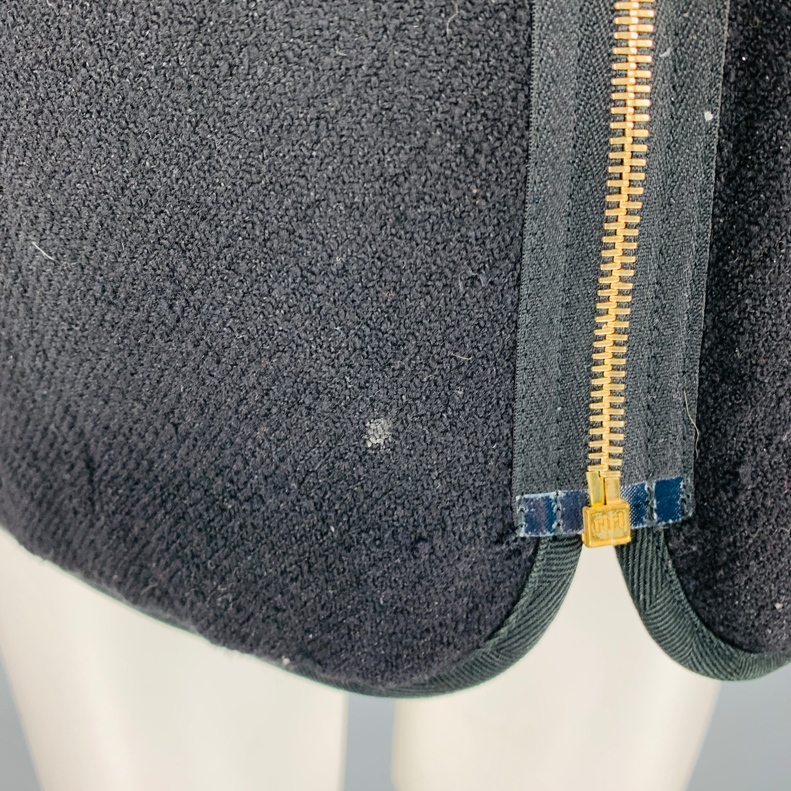 VISVIM Size M -Wawona Down Vest- Black Beige Tweed Wool Linen Zip