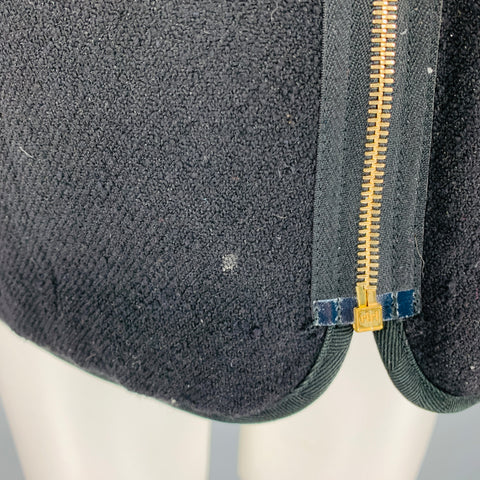 VISVIM Talla M -Chaleco de plumón Wawona- Chaleco con cremallera de lino de lana de tweed beige negro
