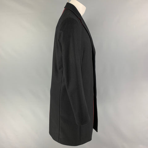 THEORY Size M Black Brick Vertical Stripe Bower Coat